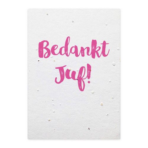 groeikaart bedankt juf kaart