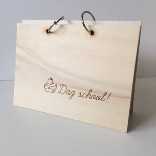 houten dag school boek afscheid school boek