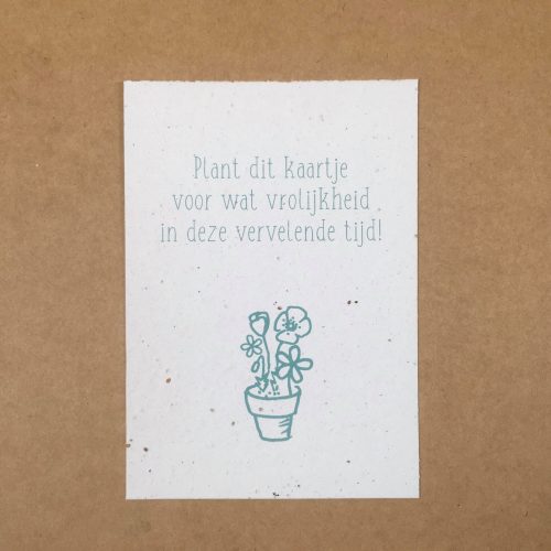 groeikaart plant vrolijkheid corona