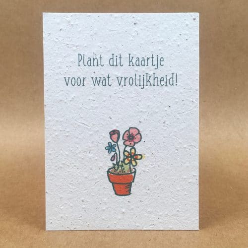 groeikaart plant vrolijkheid