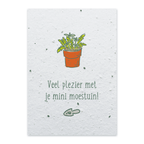 groeikaart mini moestuin rucola basilicum zaden
