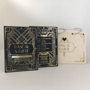 great gatsby trouwkaart gastenboek